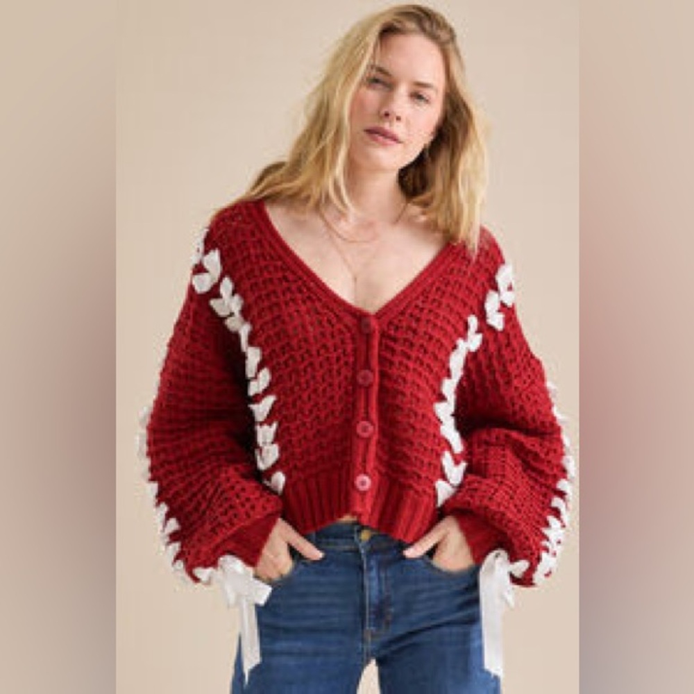Altard state Carla bow cardigan